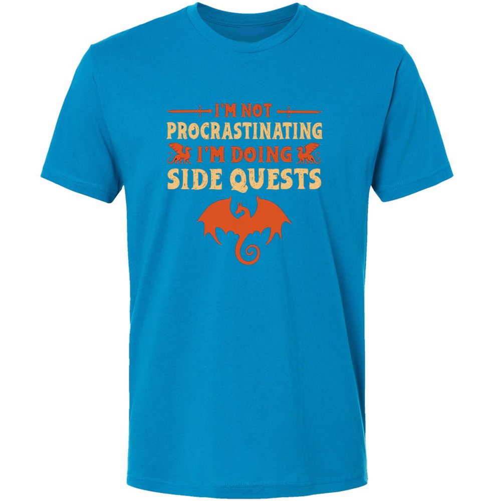 I'm Doing Side Quests Premium Unisex T-Shirt - Turquoise - 16