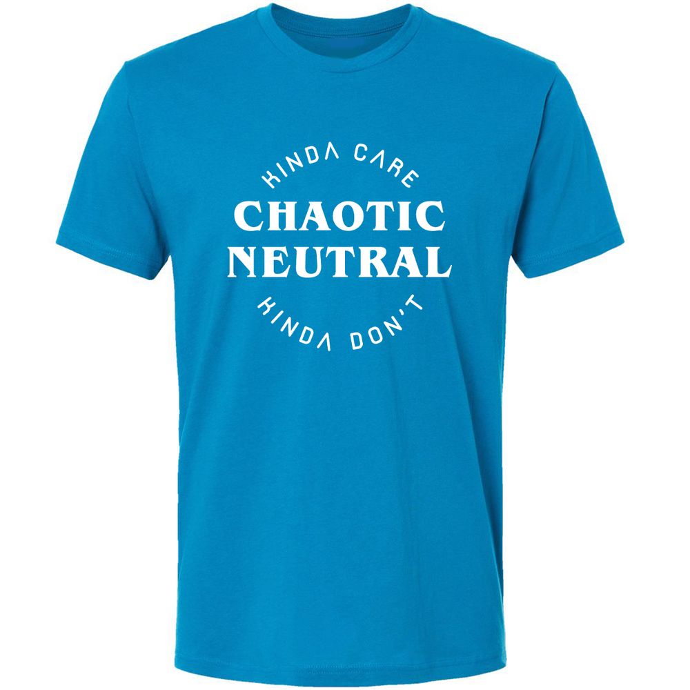 Chaotic Neutral Premium Unisex T-Shirt - Turquoise - 16