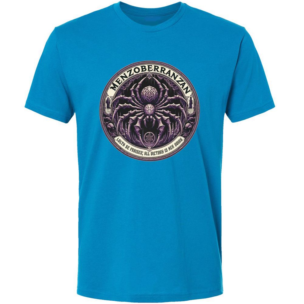 Menzoberranzan Lolth Be Praised Premium Unisex T-Shirt - Turquoise - 16