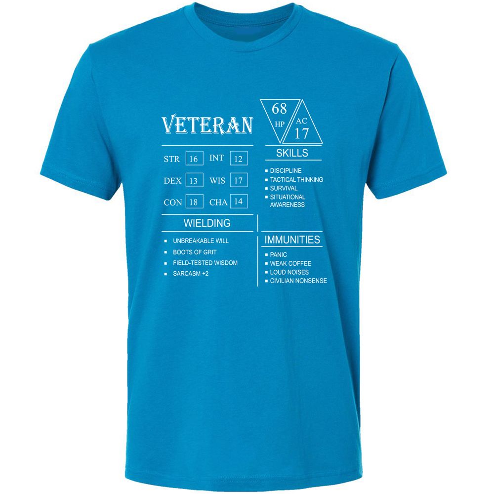 Veteran New Premium Unisex T-Shirt - Turquoise - 16