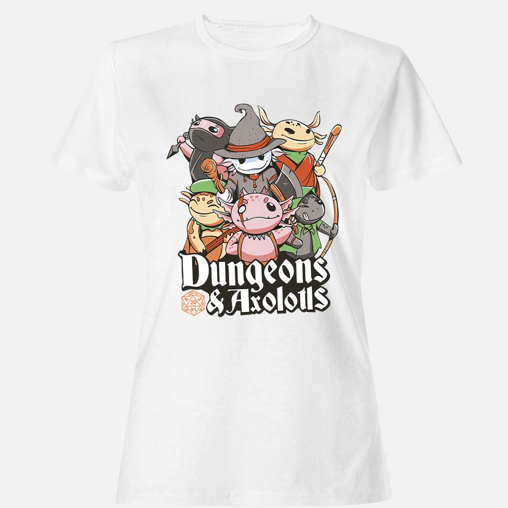 Dungeons And Axolotls Women's T-Shirt - White - 16