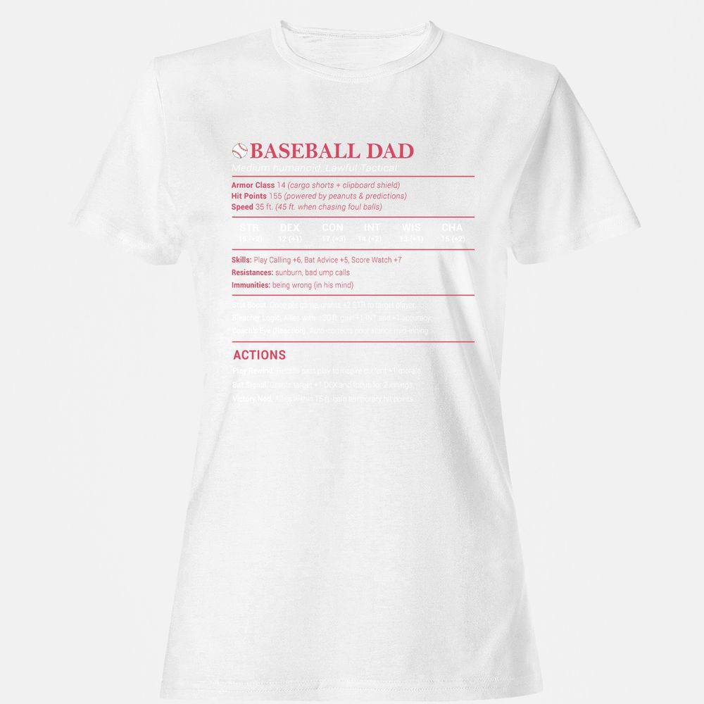 Baseball Dad Women's T-Shirt - White - 16