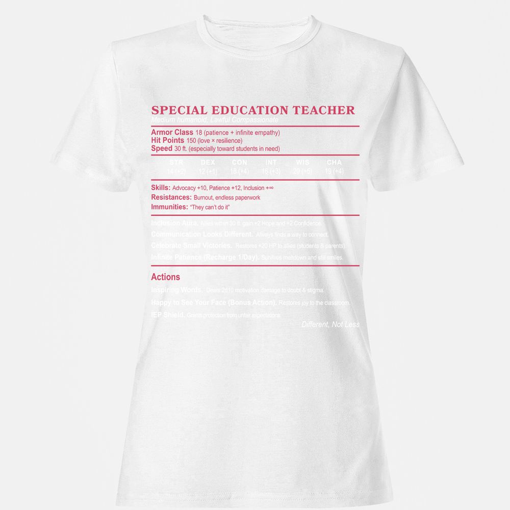 Special Education Teacher Women's T-Shirt - White - 16