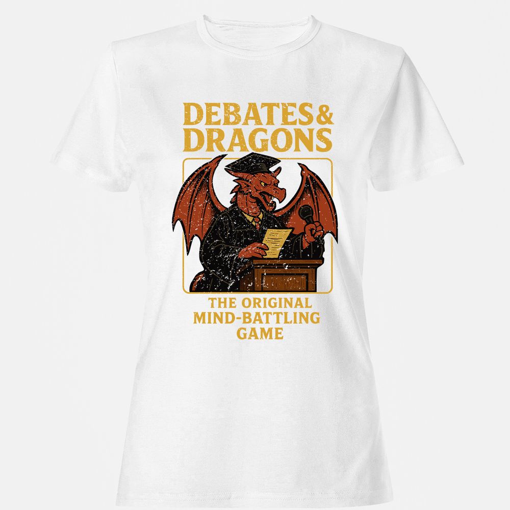 Debates & Dragons Women's T-Shirt - White - 16