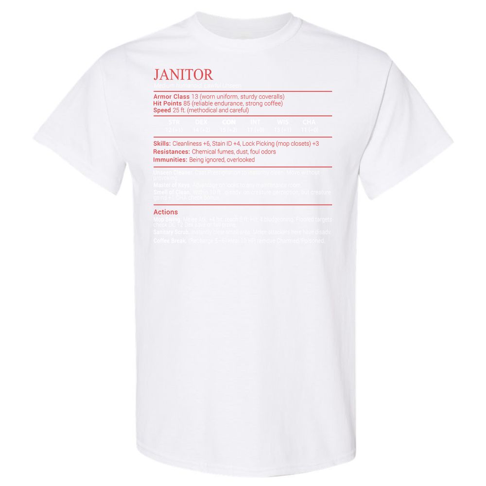 Janitor Stats Block - White - 16
