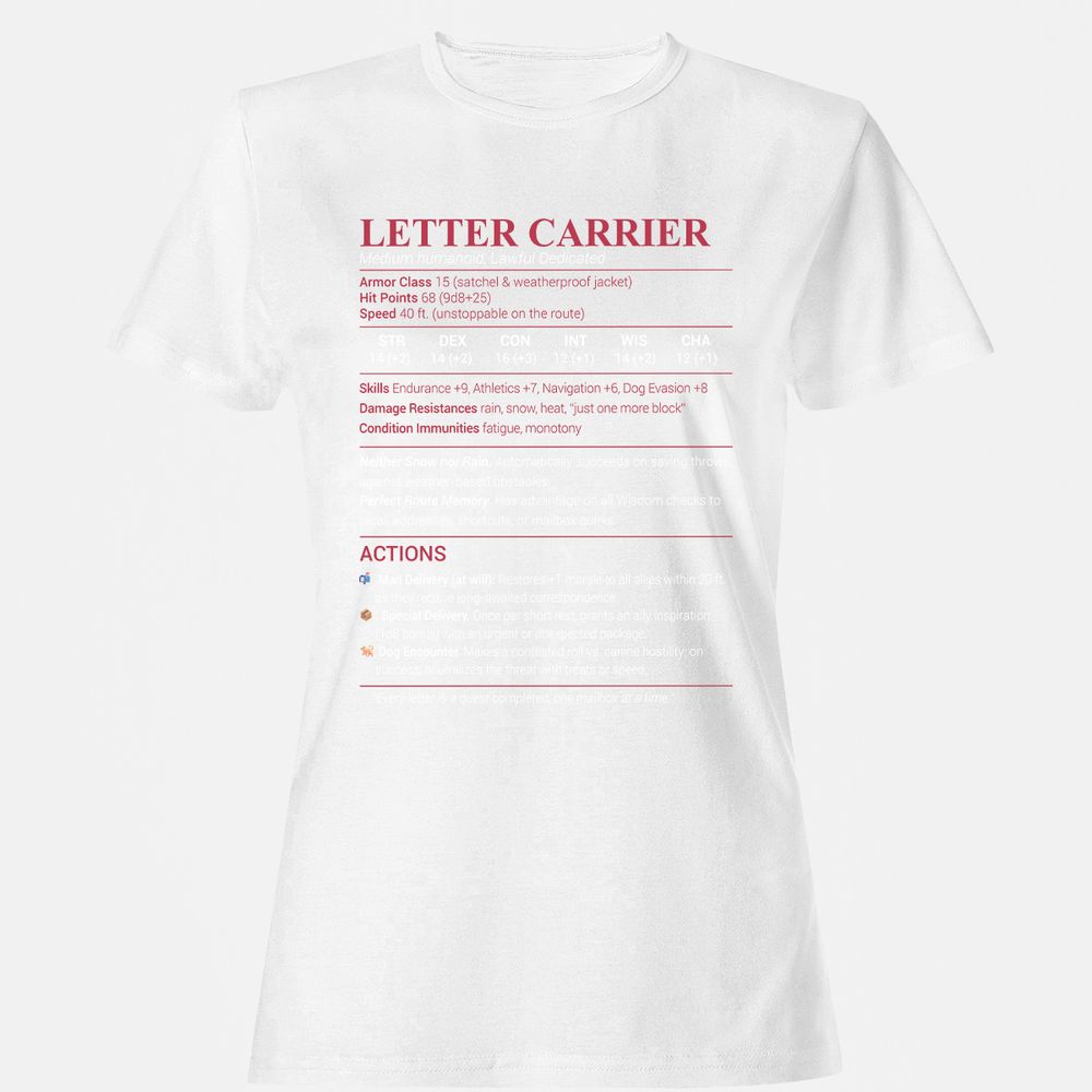 Letter Carrier Women's T-Shirt - White - 16