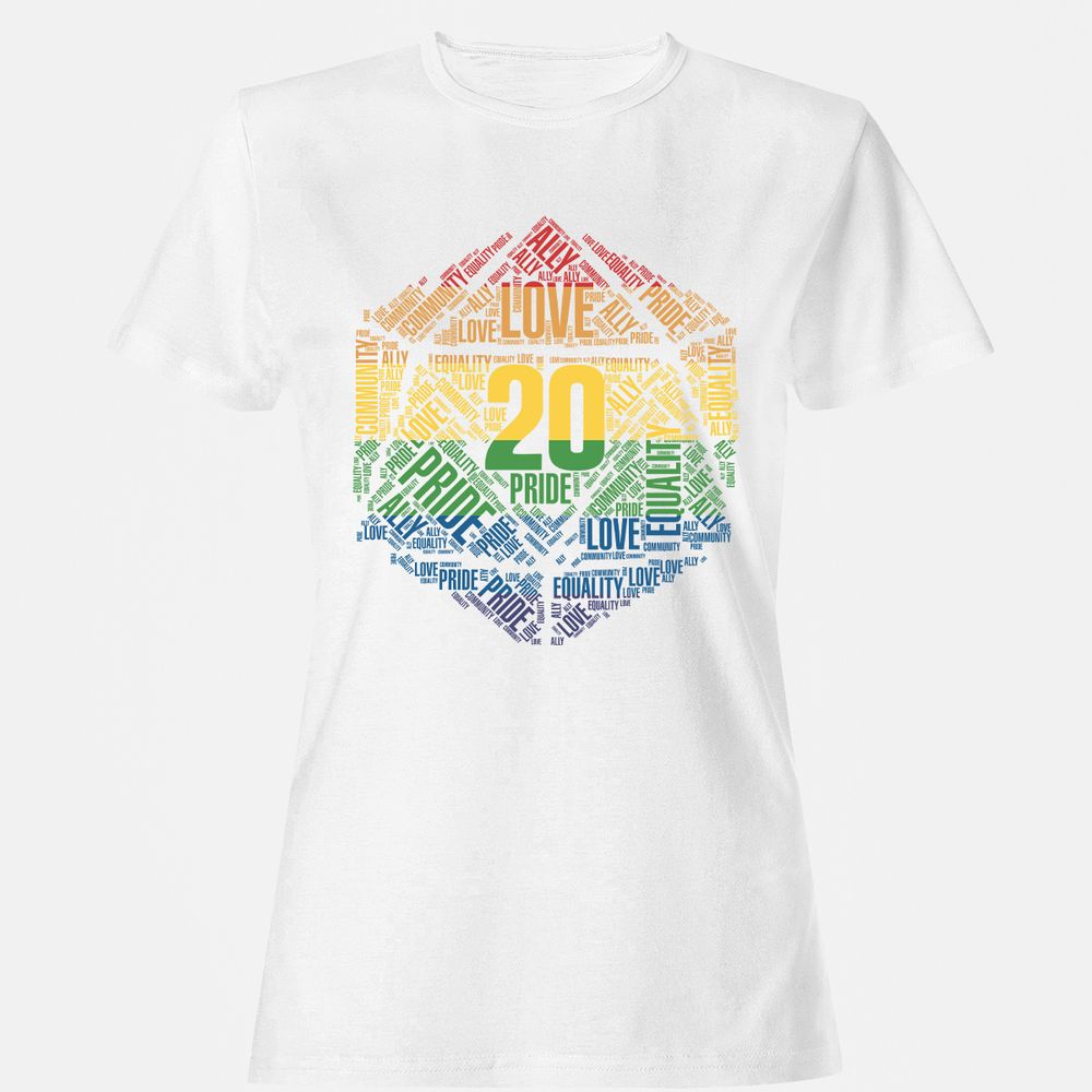 D20 Pride Women's T-Shirt - White - 16