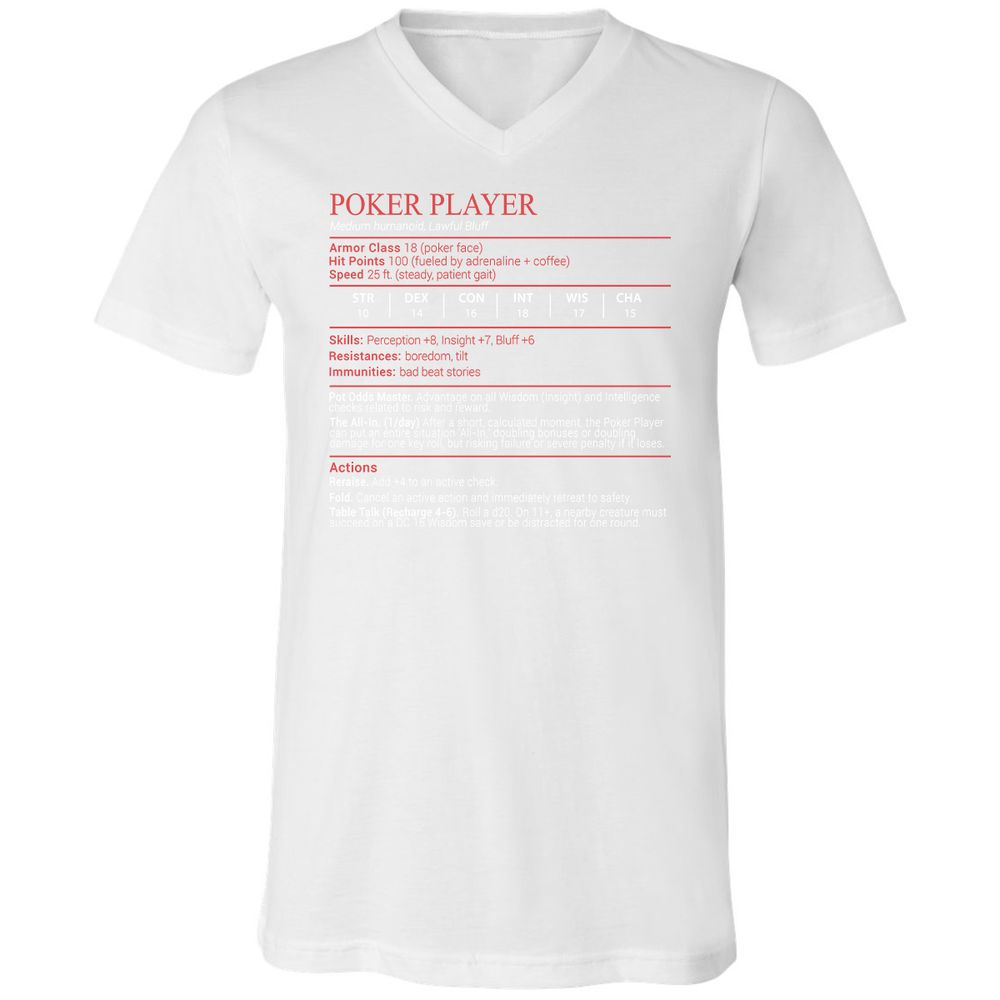 Poker Player Stats Block - White - 16