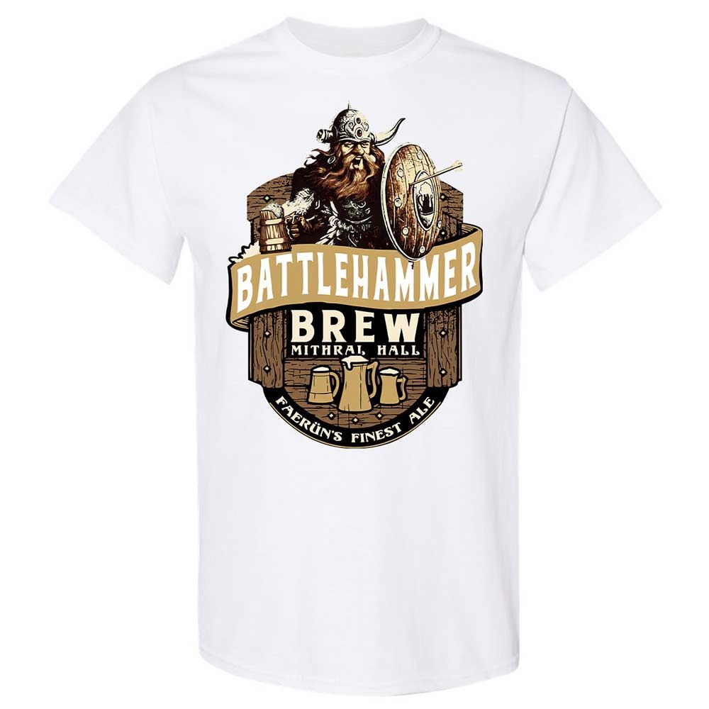 Battlehammer Brew Classic Unisex T-Shirt - White - 16