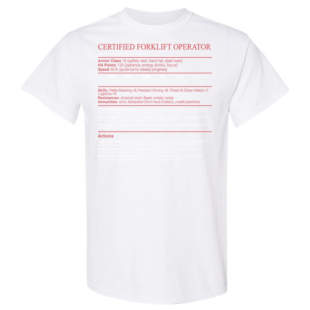 Certified Forklift Operator Stats Block - White - 16