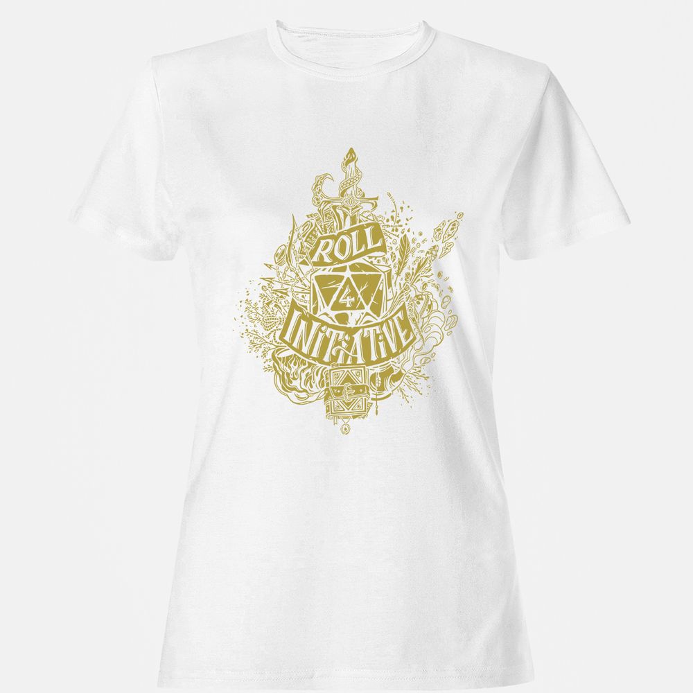 Roll Initiative Women's T-Shirt - White - 16