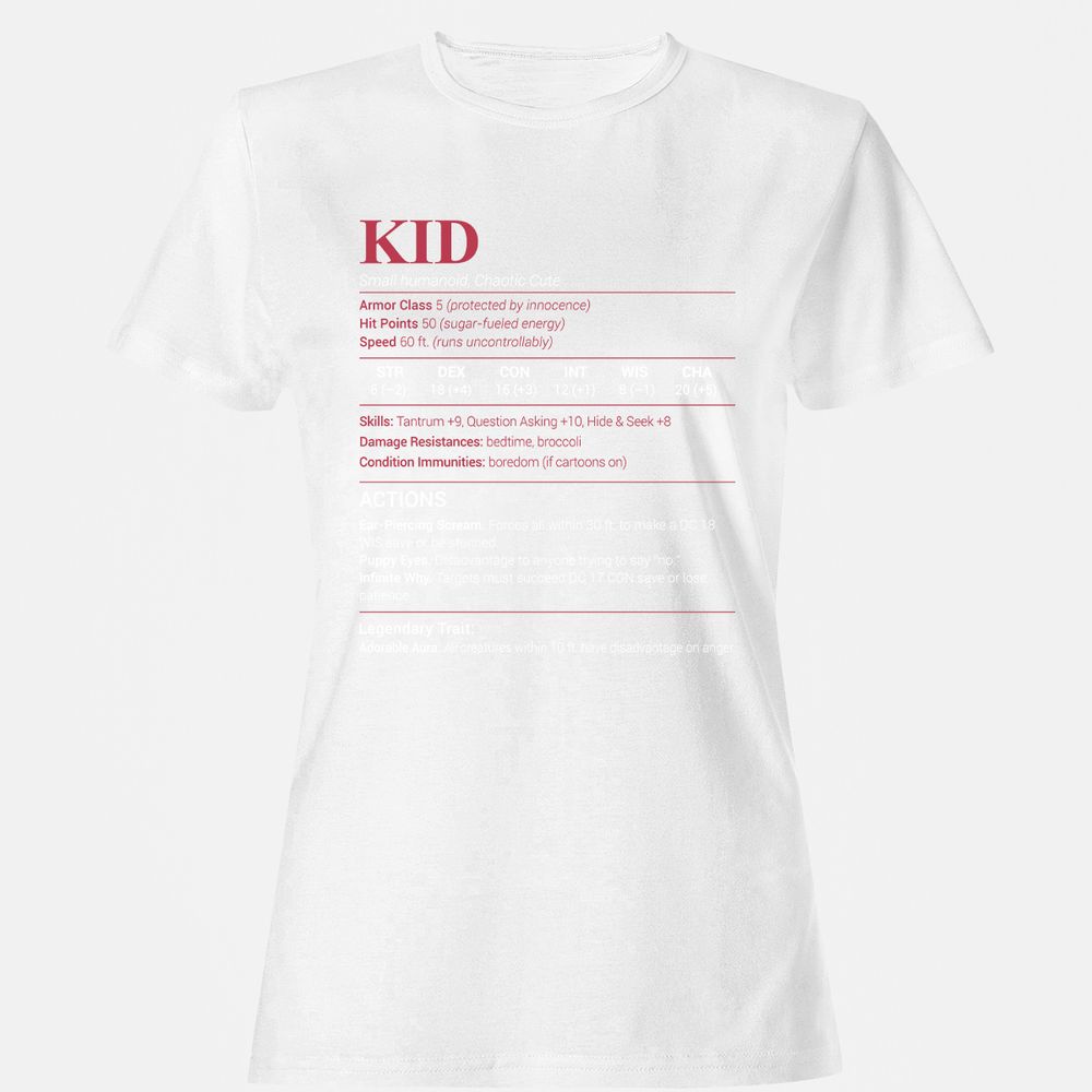 Kid Stats Women's T-Shirt - White - 16
