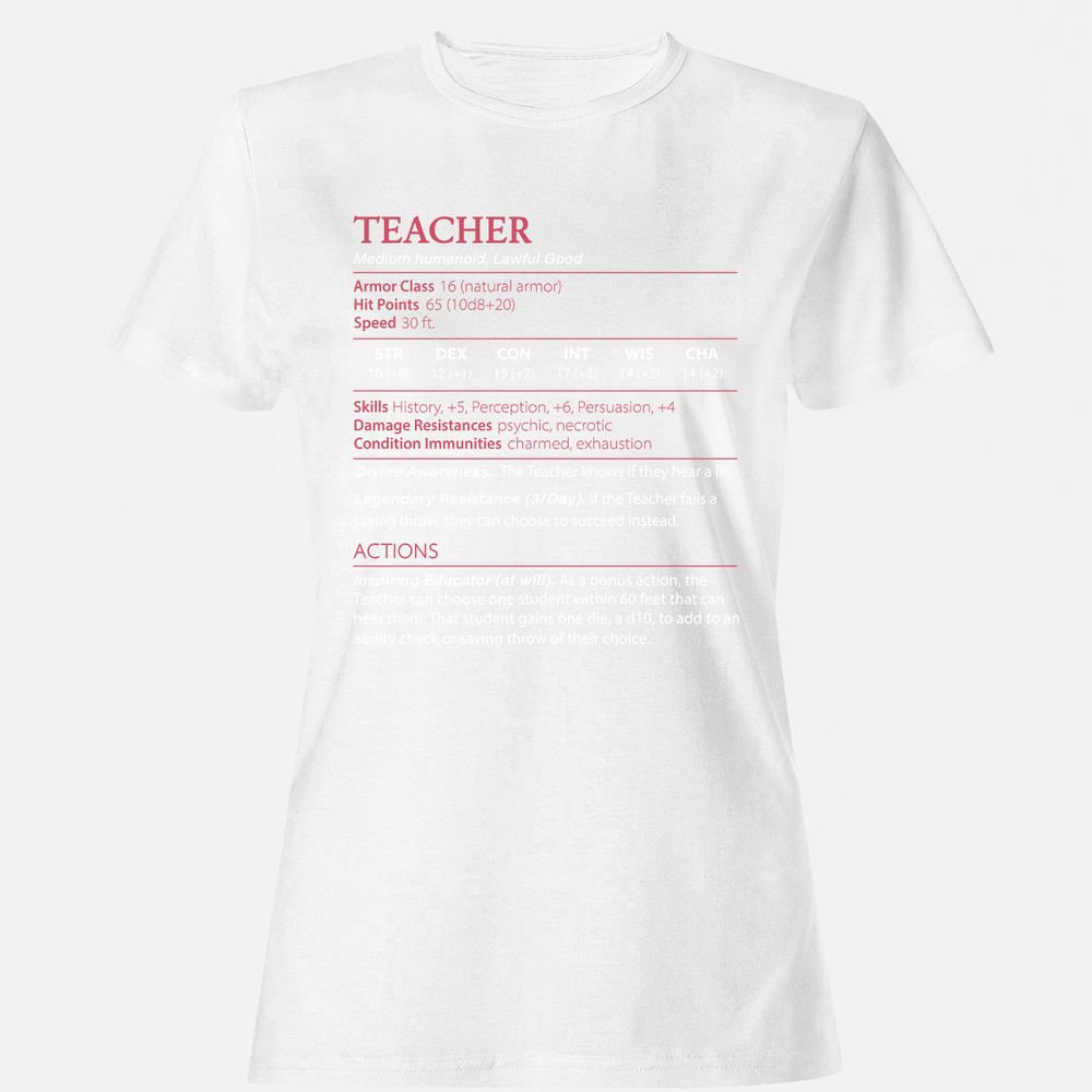 Teacher Women's T-Shirt - White - 16