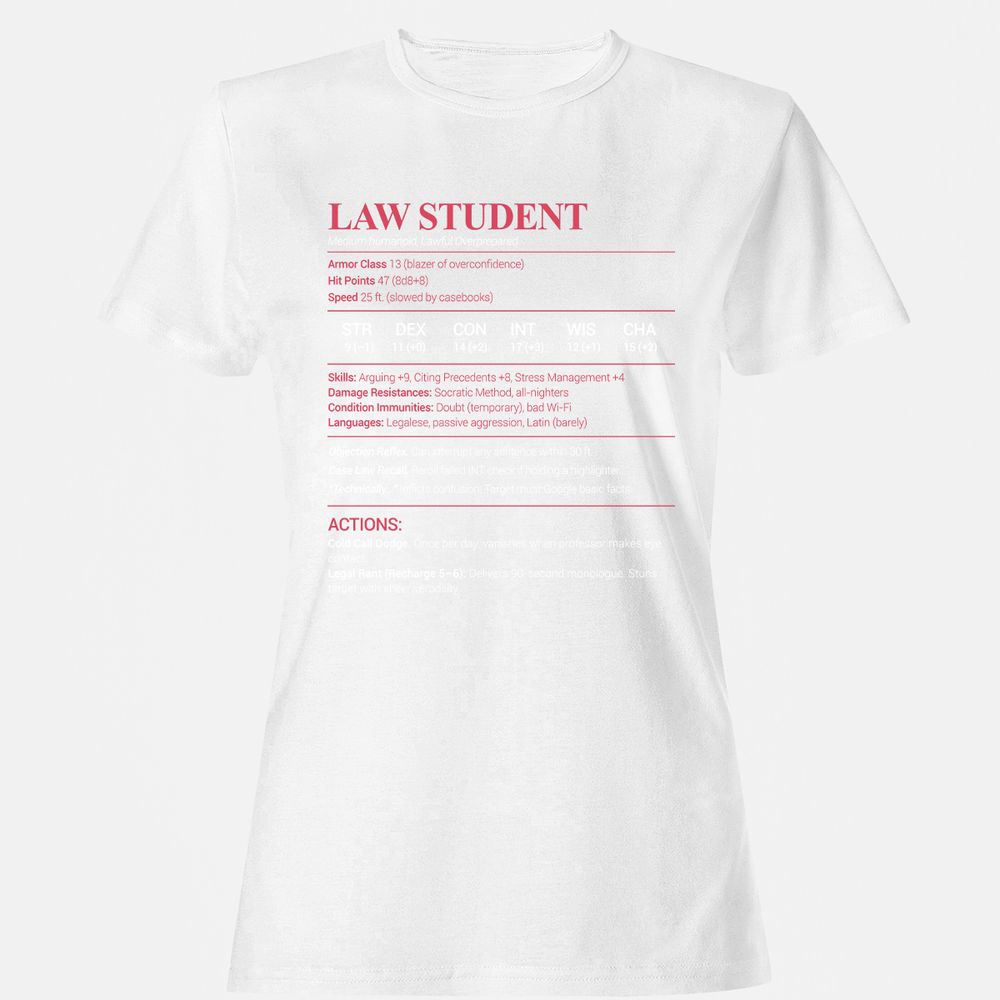 Law Student Women's T-Shirt - White - 16
