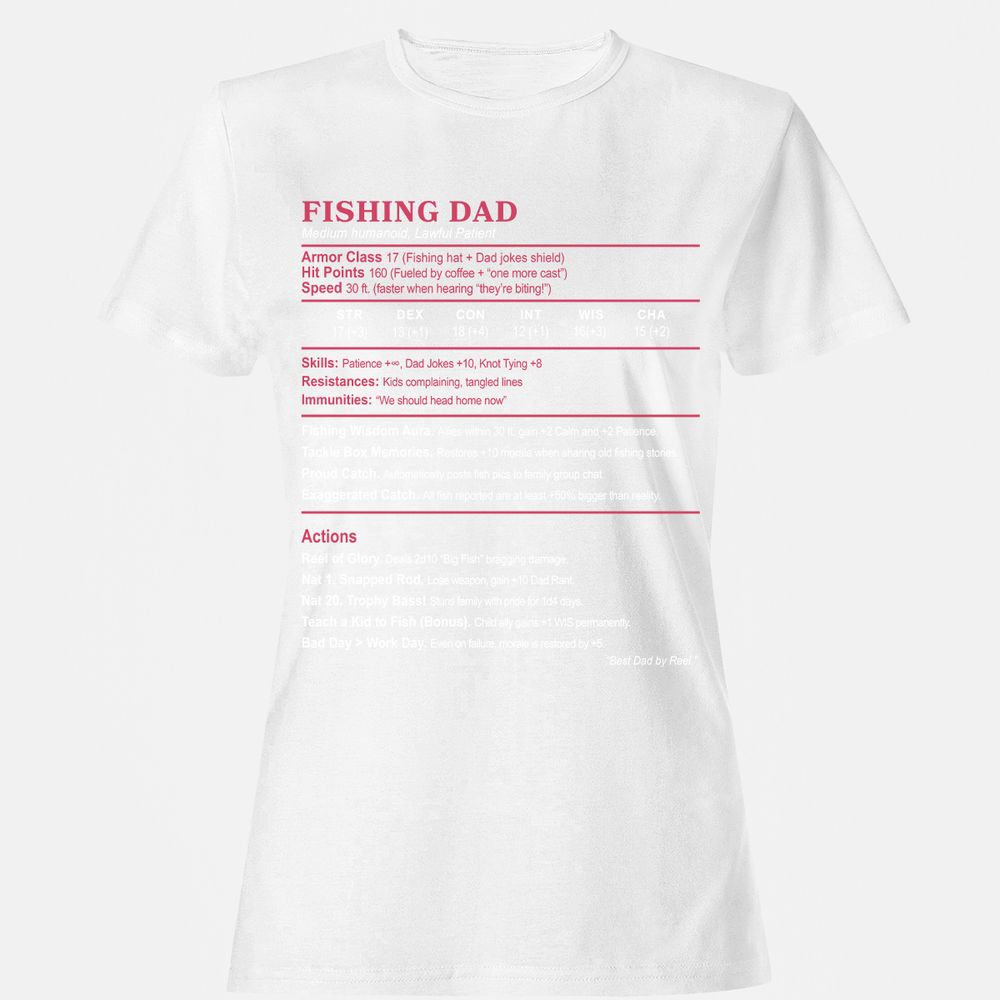 FISHING DAD Women's T-Shirt - White - 16