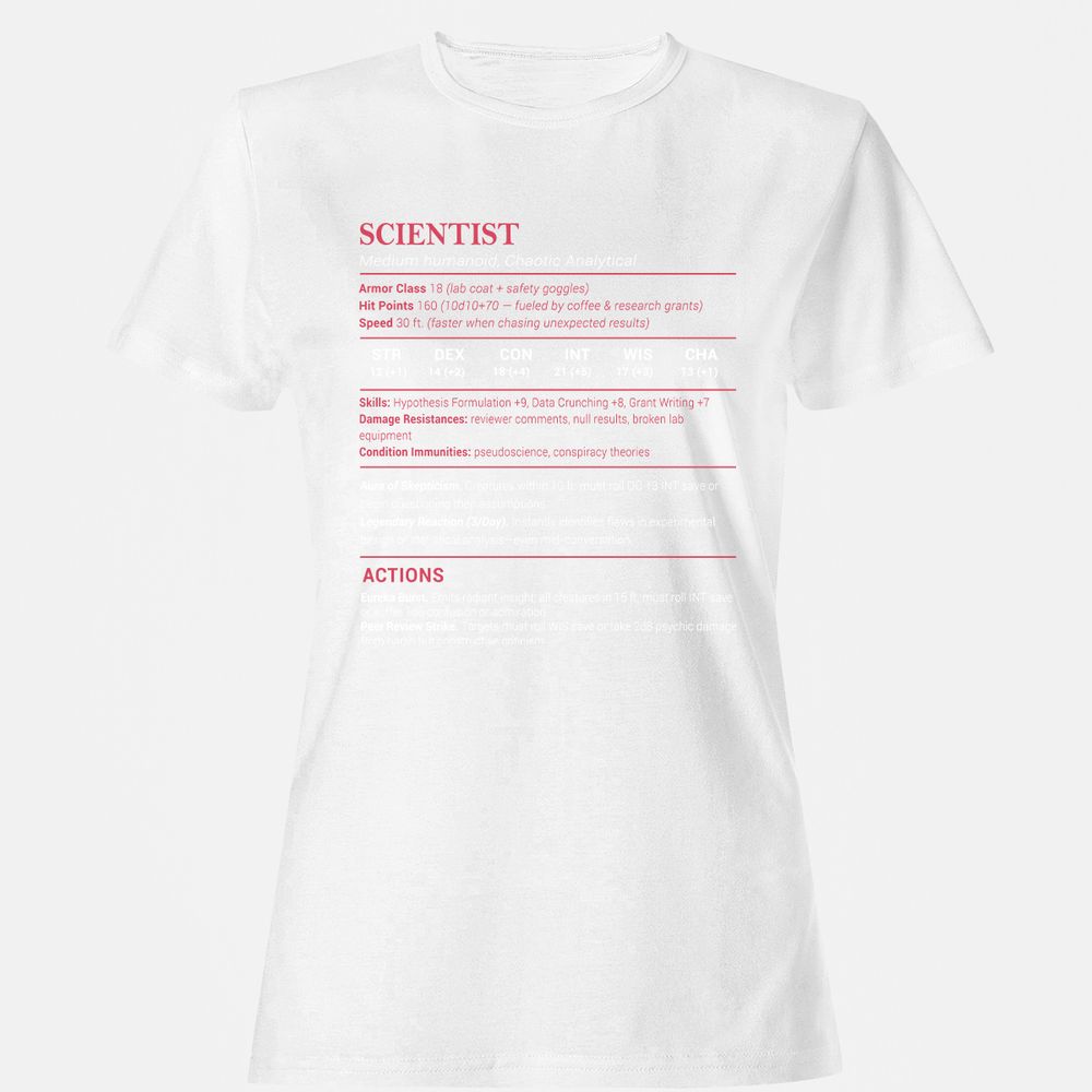 Scientist Stats Women's T-Shirt - White - 16