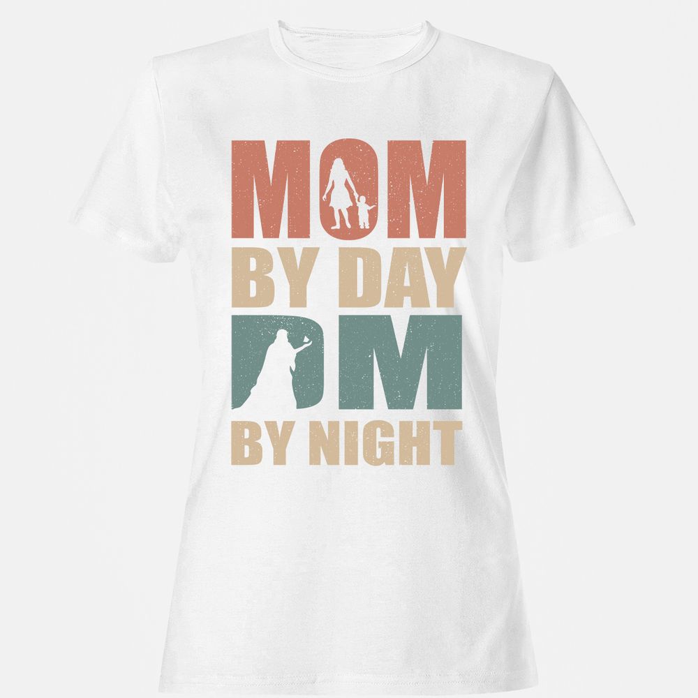 Mom By Day DM By Night Women's T-Shirt - White - 16