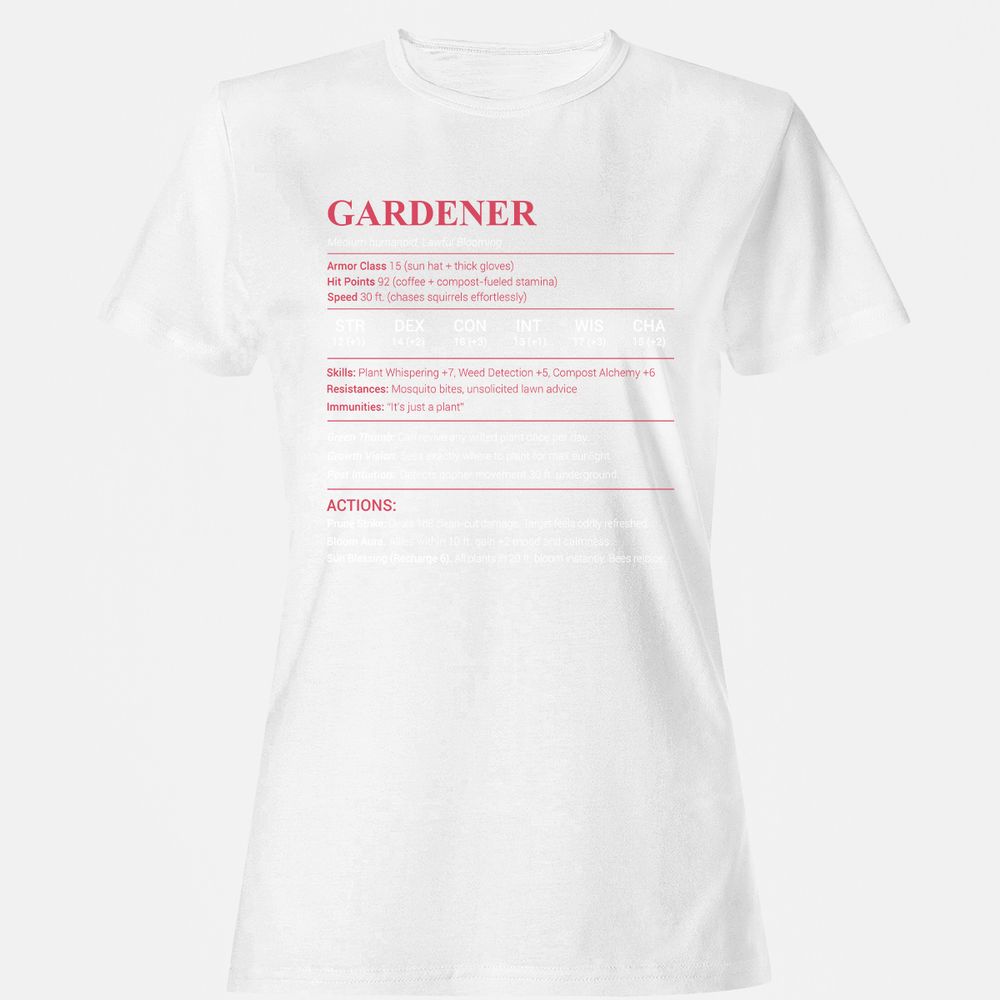 Gardener Stats Women's T-Shirt - White - 16