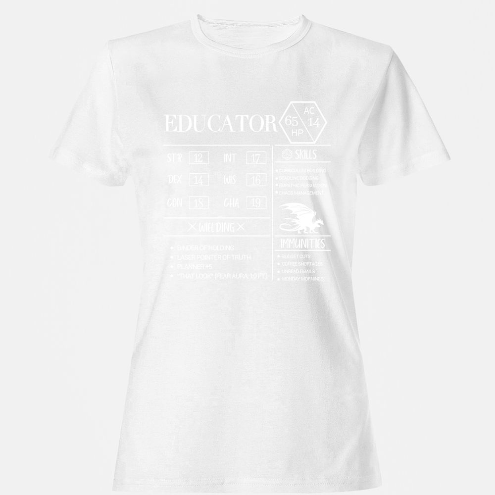 Educator New Women's T-Shirt - White - 16