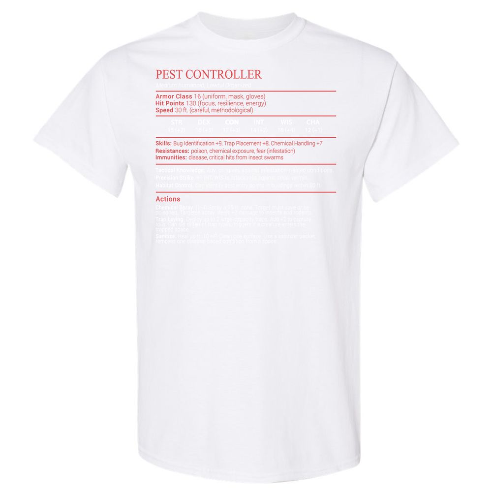 Pest Controller Stats Block - White - 16