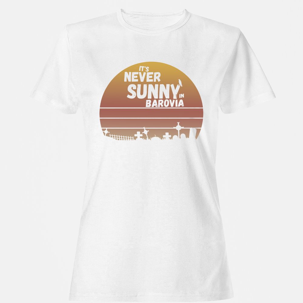 Vintage It's Never Sunny In Barovia Women's T-Shirt - White - 16