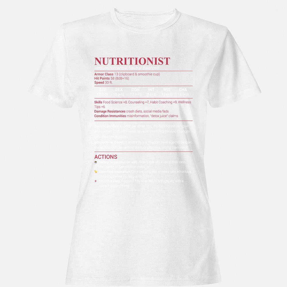 Nutritionist Women's T-Shirt - White - 16