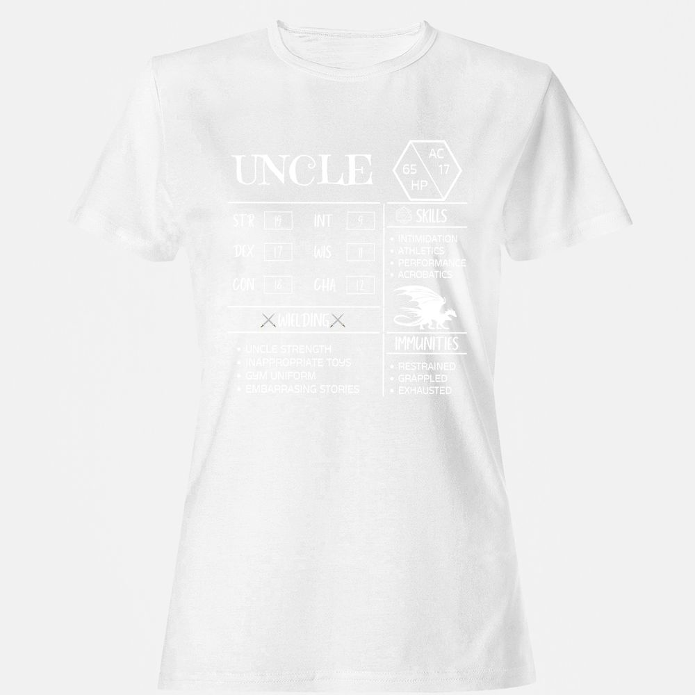 Uncle Stats 2 Women's T-Shirt - White - 16