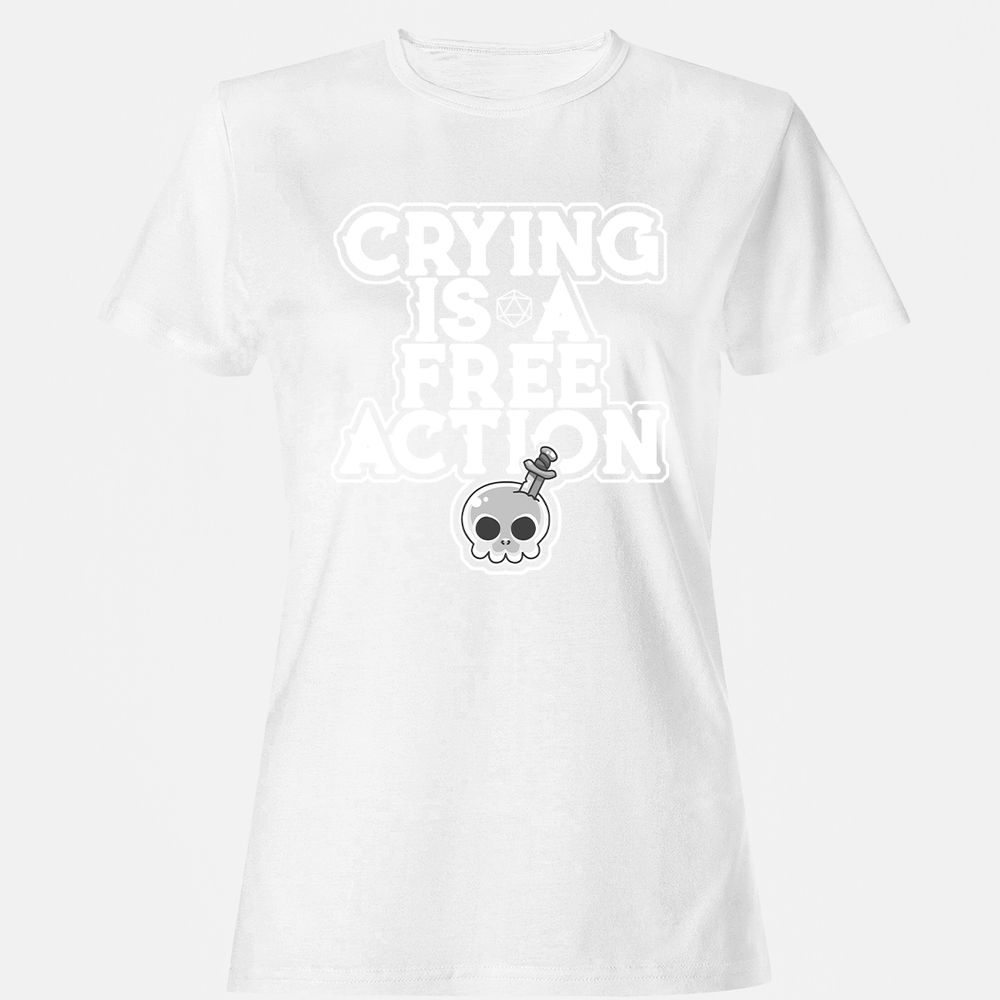 Crying Is A Free Action Women's T-Shirt - White - 16