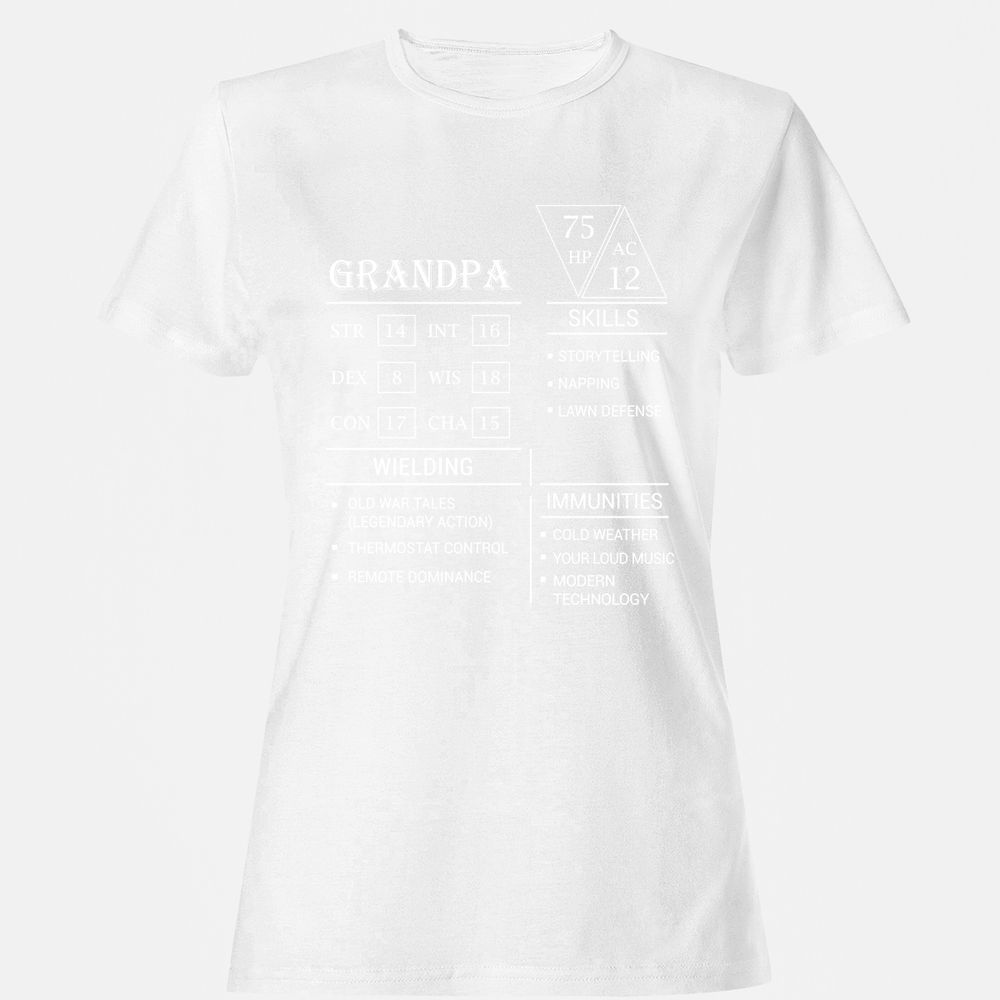 Grandpa Stats Women's T-Shirt - White - 16