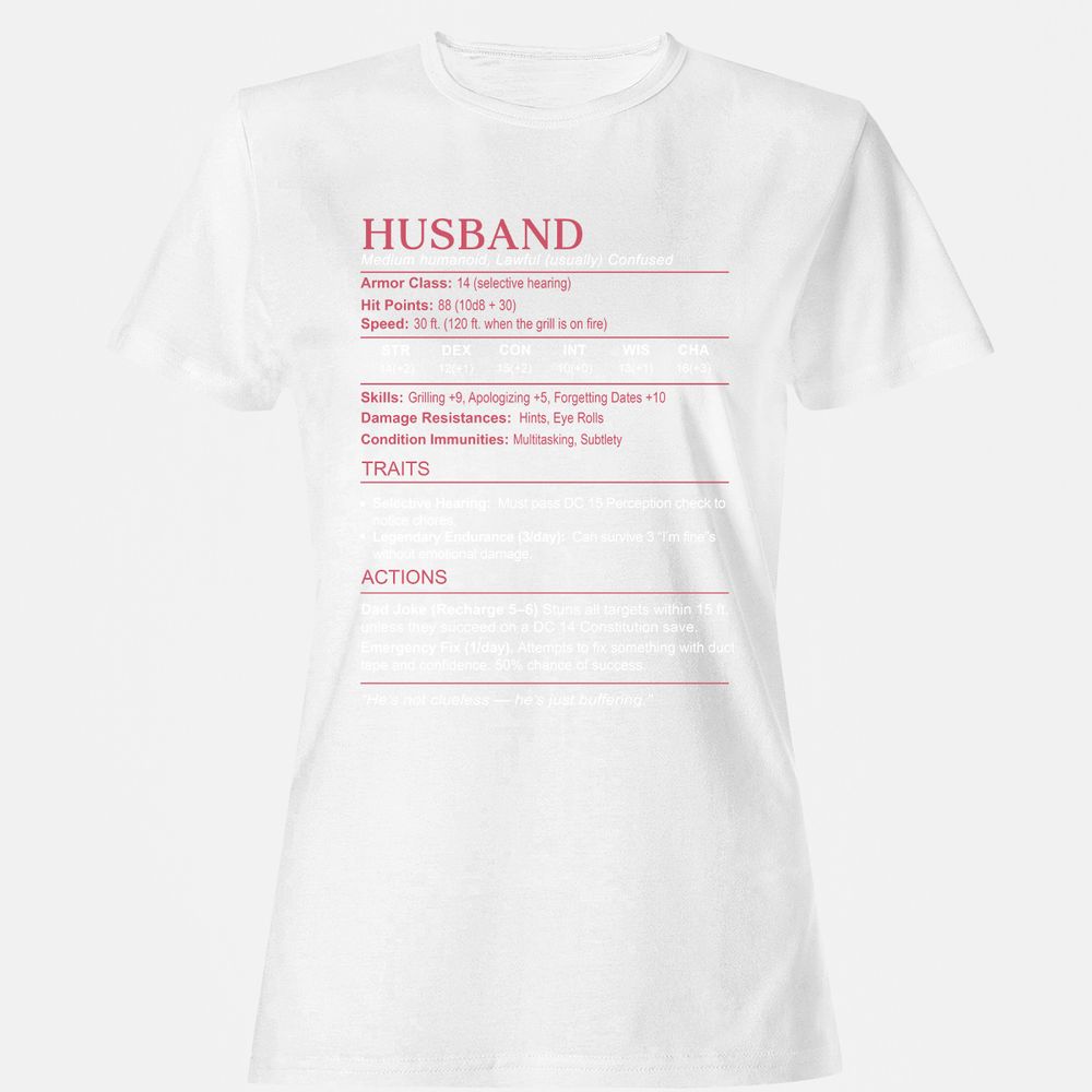 Husband Stats Women's T-Shirt - White - 16