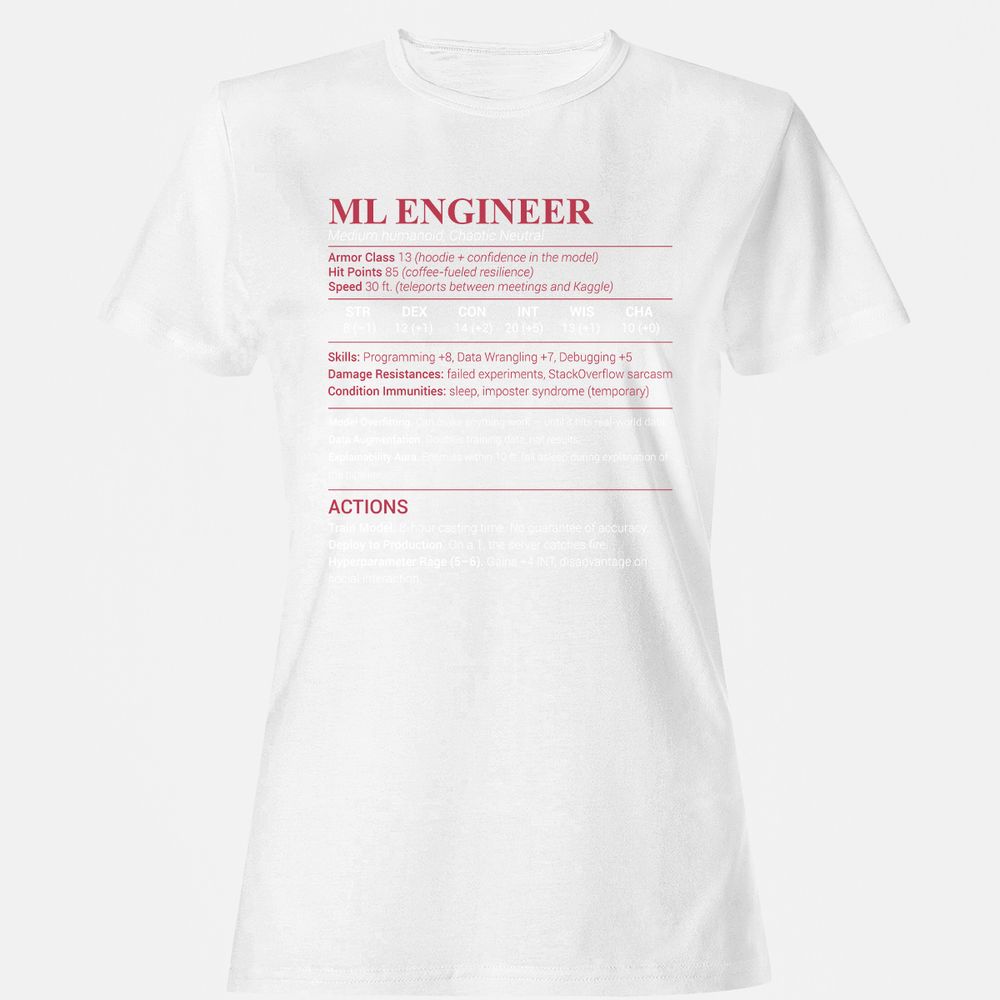 ML Engineer Women's T-Shirt - White - 16