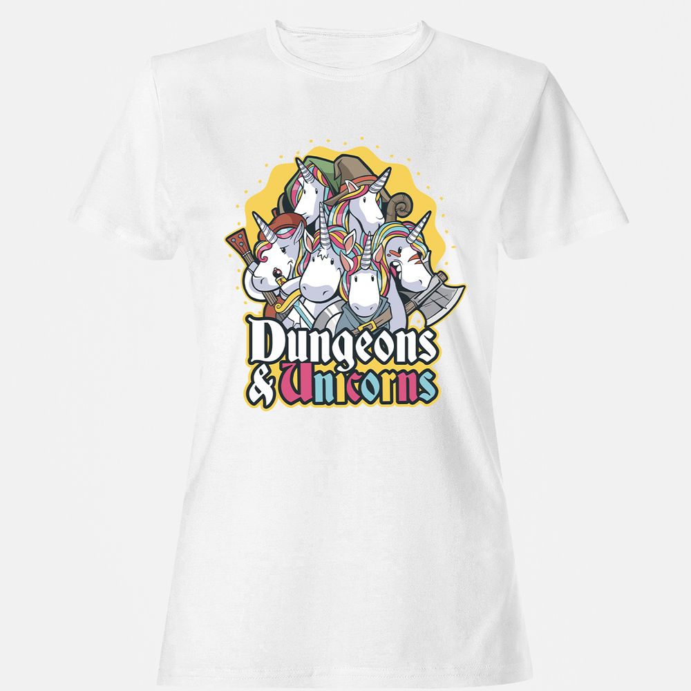 Dungeons And Unicorns Women's T-Shirt - White - 16