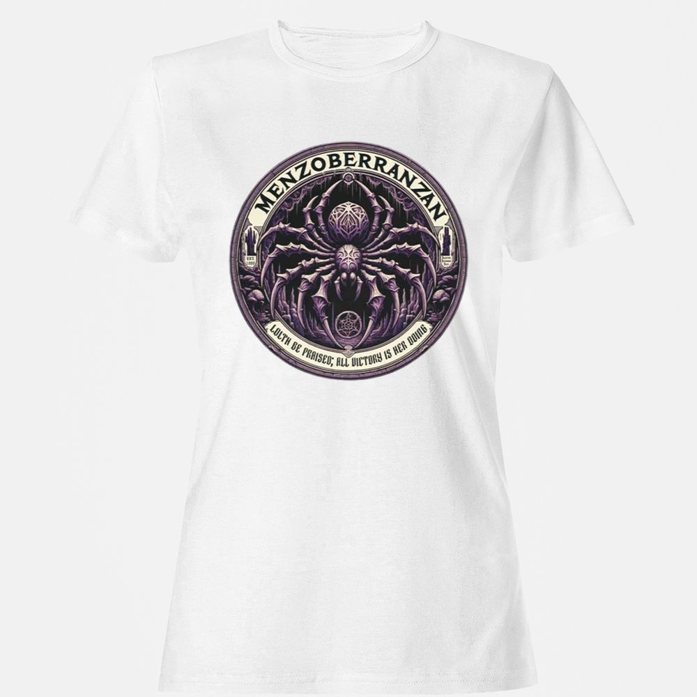 Menzoberranzan Lolth Be Praised Women's T-Shirt - White - 16