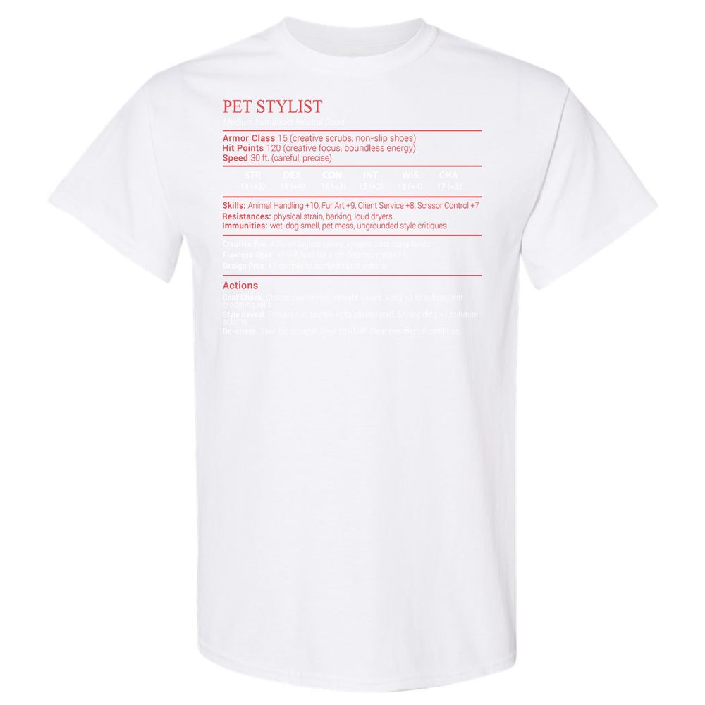 Pet Stylist Stats Block - White - 16