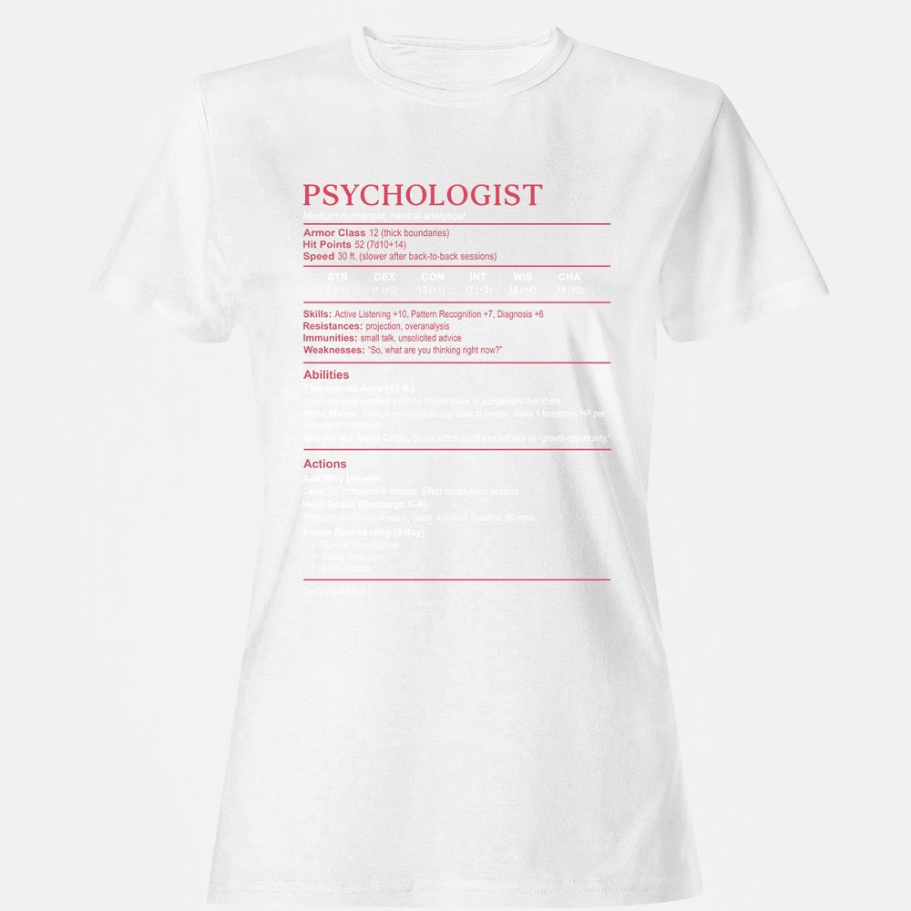 Psychologist Stats Women's T-Shirt - White - 16