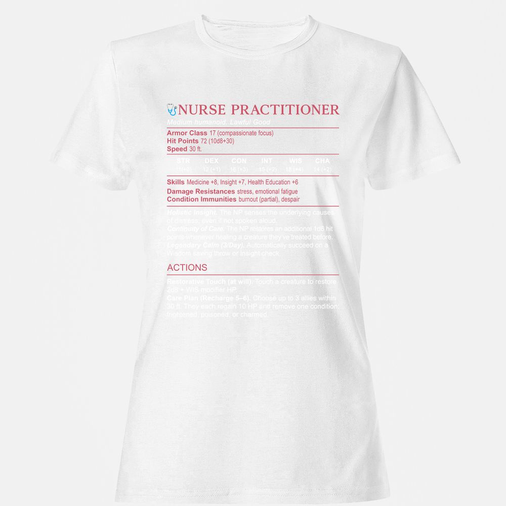 Nurse Practitioner Stats Women's T-Shirt - White - 16
