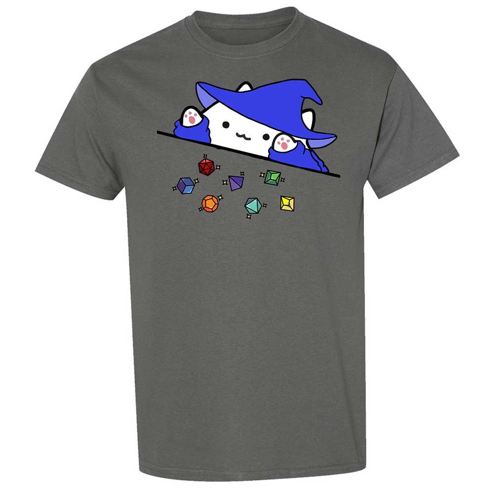 Cat Throws Dices Classic Unisex T-Shirt - Charcoal - 17