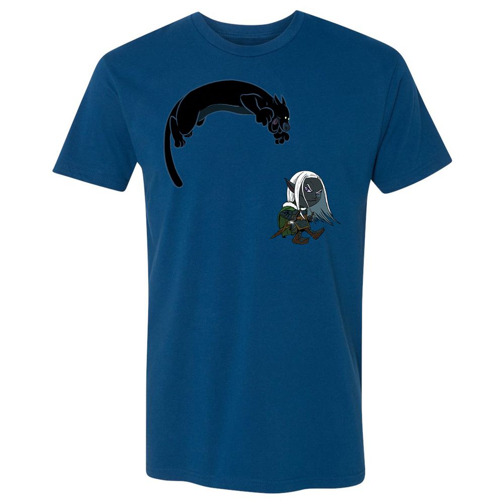 Drizzt and Guenhwyvar Premium Unisex T-Shirt - Cool Blue - 17