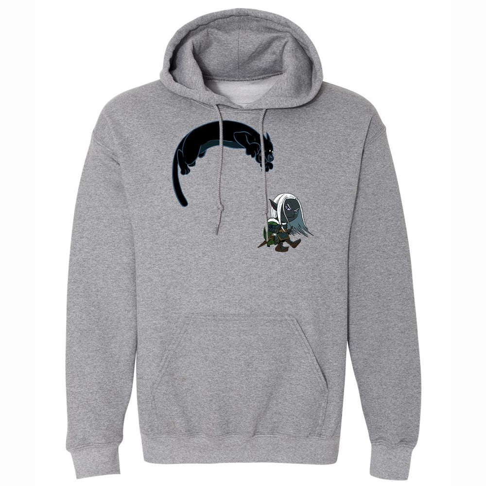 Drizzt and Guenhwyvar Classic Unisex Hoodie - Graphite Heather - 17