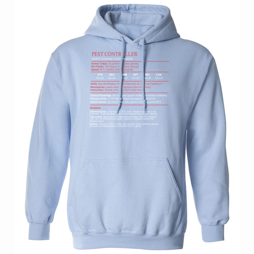Pest Controller Stats Block - Light Blue - 17