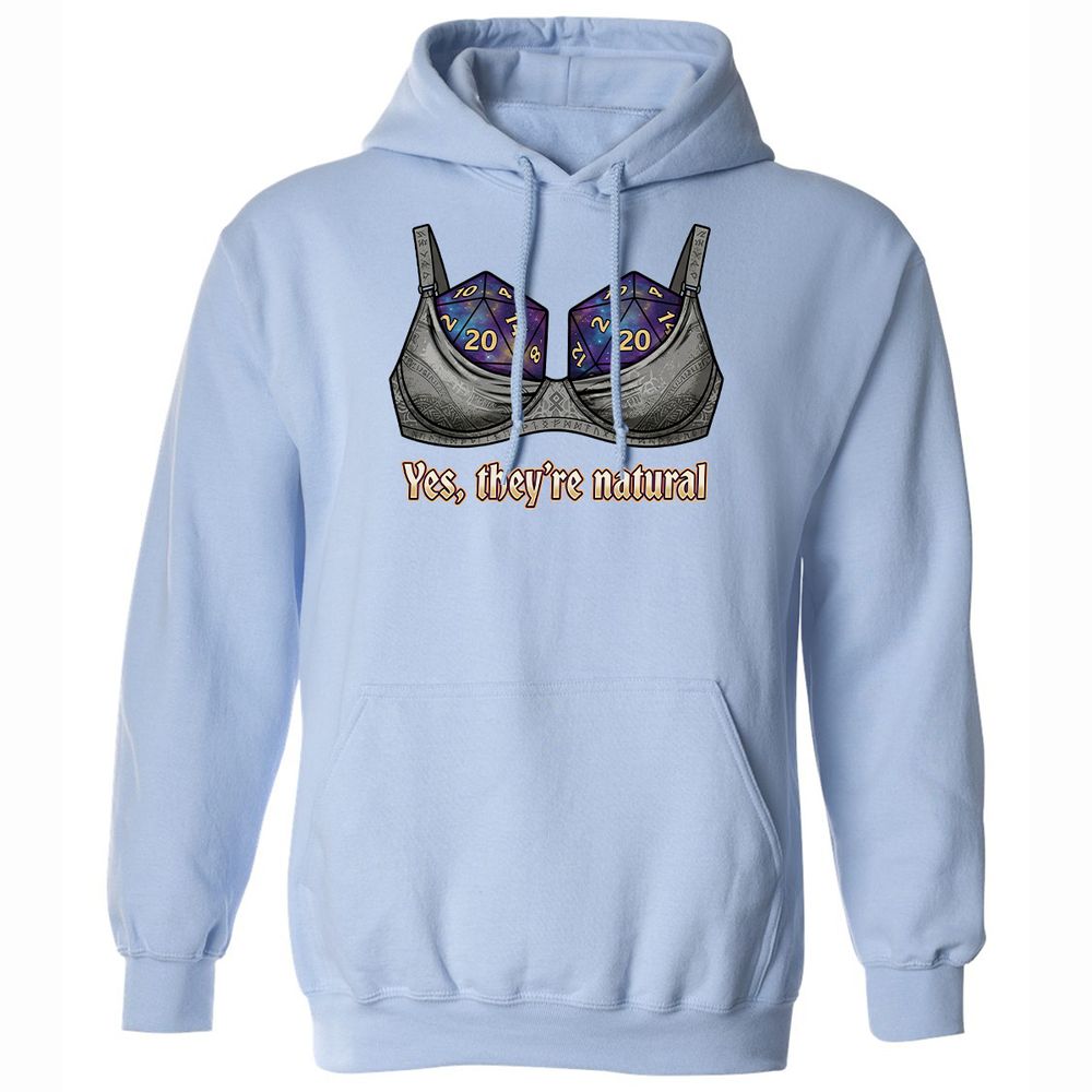 They Are Natural Nat20 Classic Unisex Hoodie - Light Blue - 17