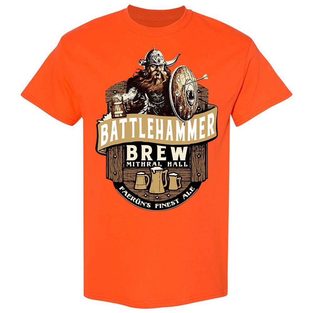 Battlehammer Brew Classic Unisex T-Shirt - Orange - 17