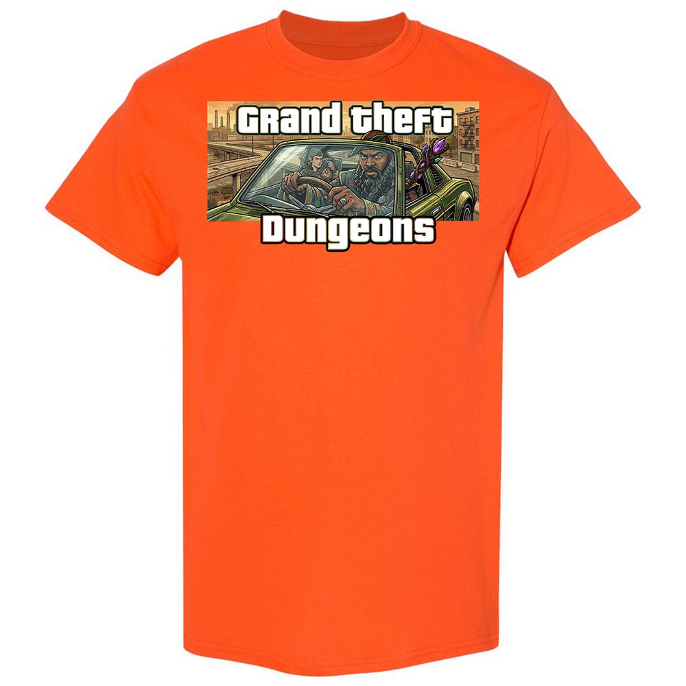 Grand Theft Dungeons Classic Unisex T-Shirt - Orange - 17