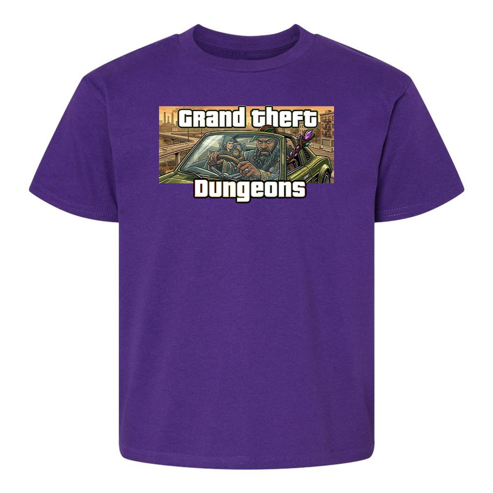Grand Theft Dungeons Kids T-Shirt - Purple - 17