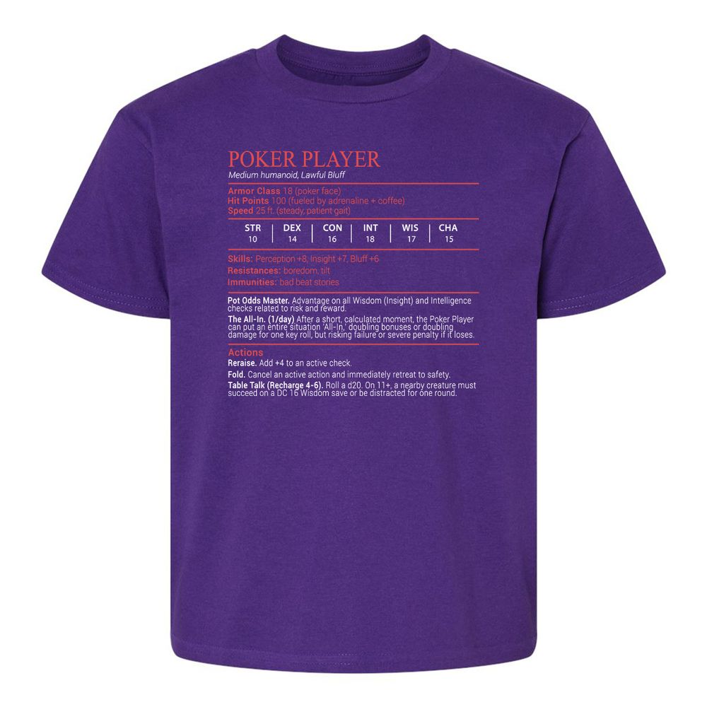 Poker Player Stats Block - Purple - 17