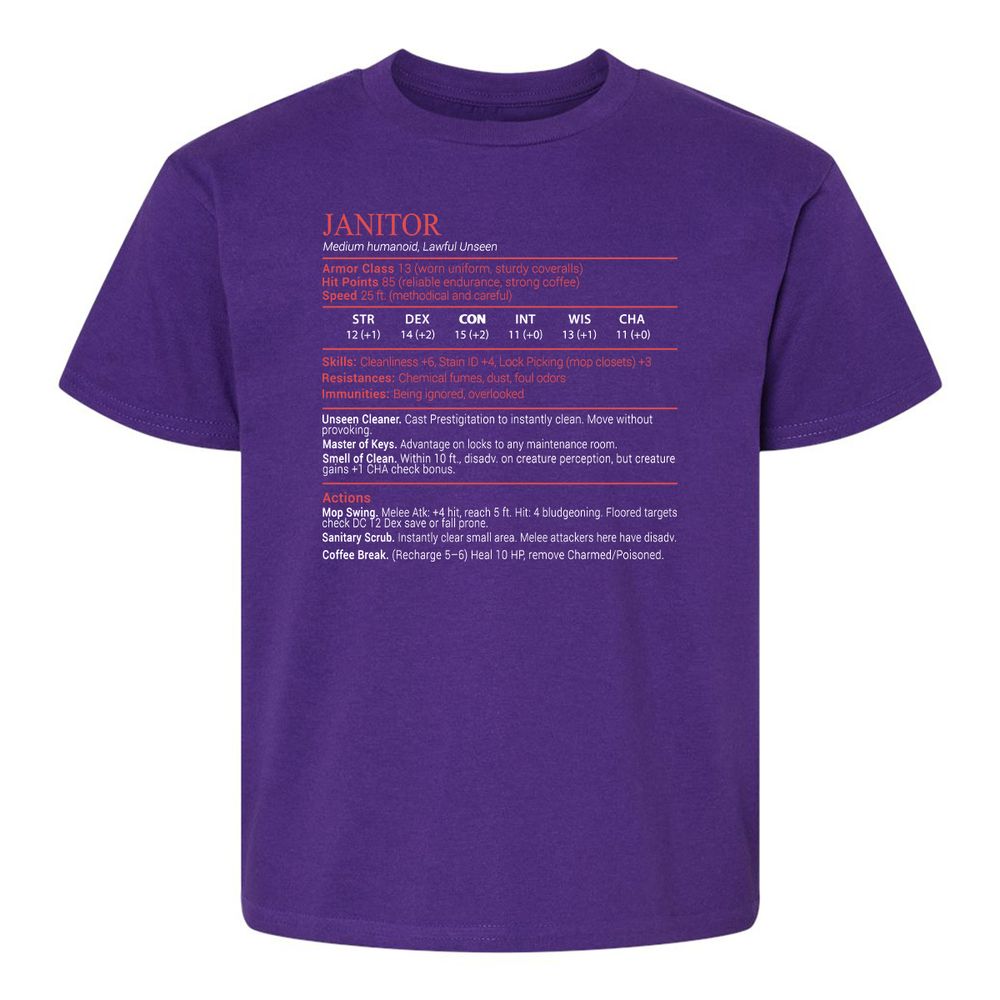 Janitor Stats Block - Purple - 17