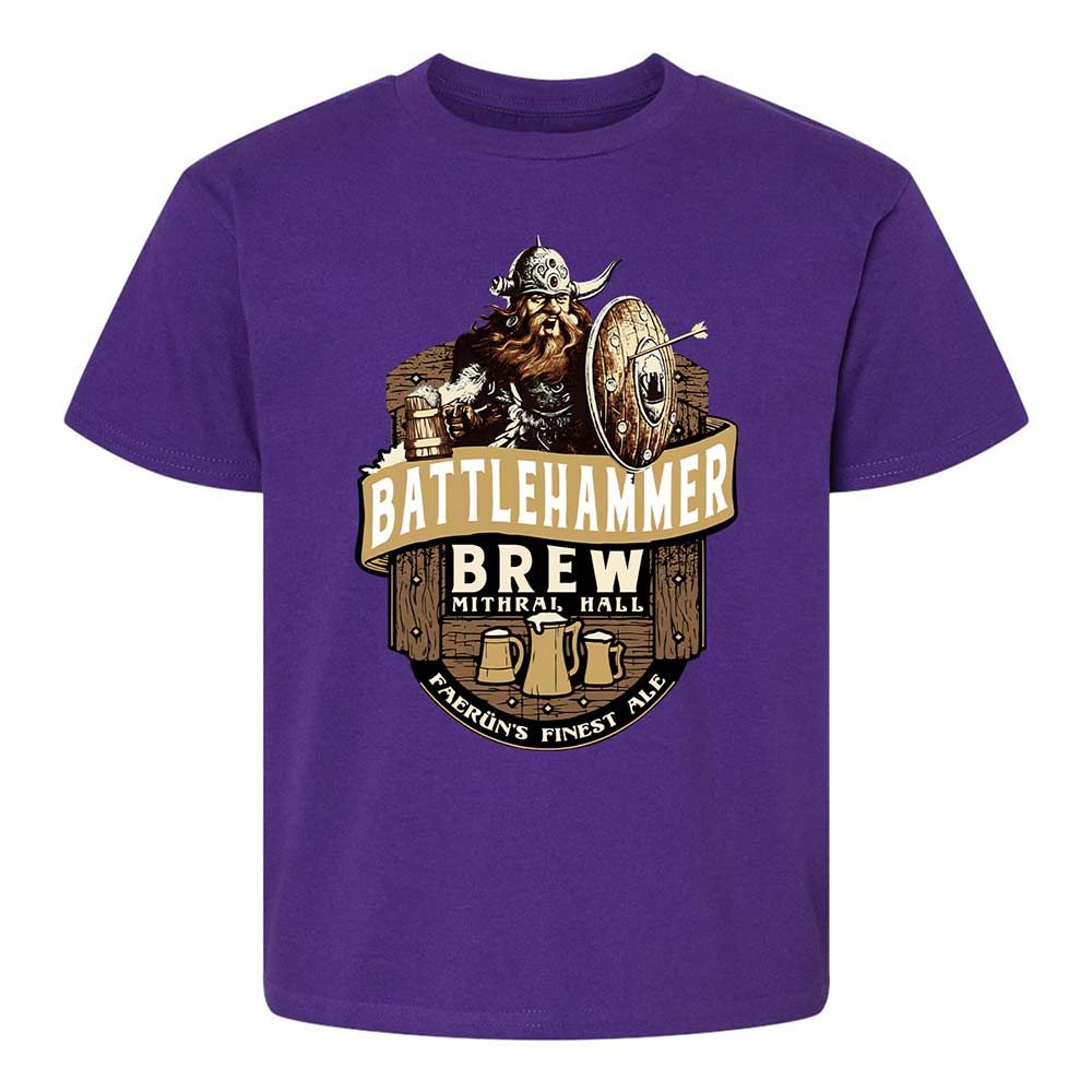 Battlehammer Brew Kids T-Shirt - Purple - 17