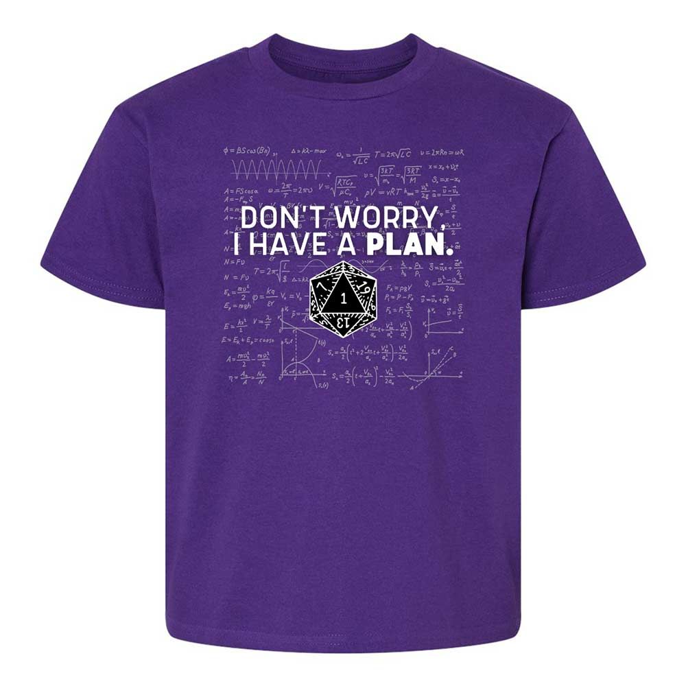 Dont Worry I Have A Plan Kids T-Shirt - Purple - 17