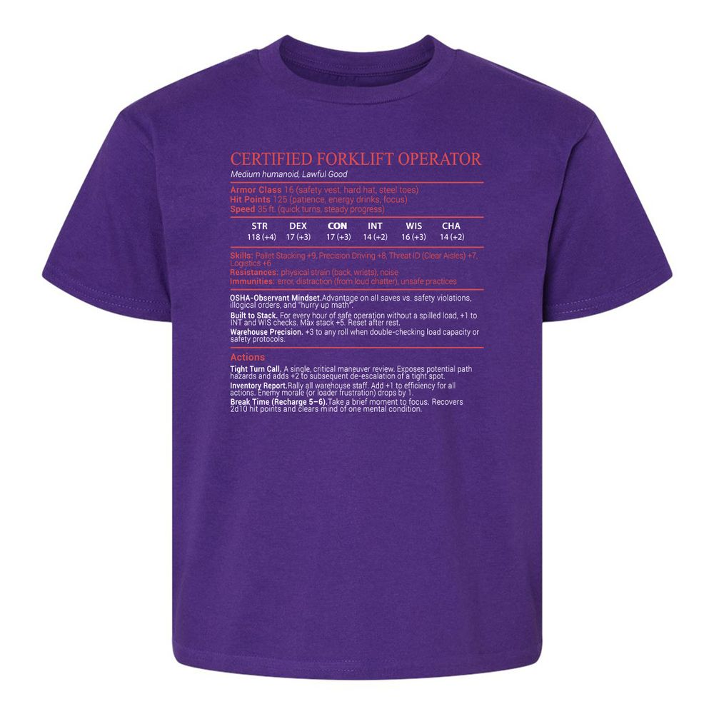 Certified Forklift Operator Stats Block - Purple - 17