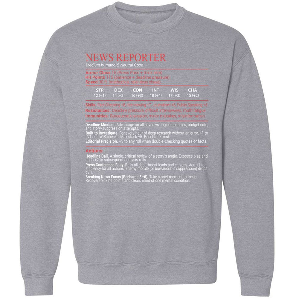 News Reporter Stats Block - Sport Grey - 17